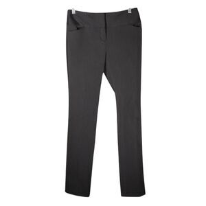 Express Women's Editor Pants Gray Low Rise Stretch Slim Straight Trousers 0R NWT
